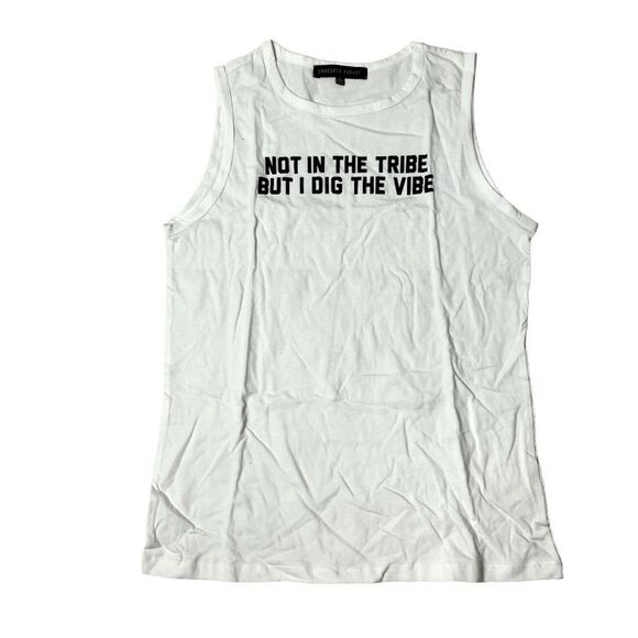UNKOSHER MARKET Not In The Tribe But I Dig The Vibe Tank Top Womens Size Medium - Picture 3 of 7